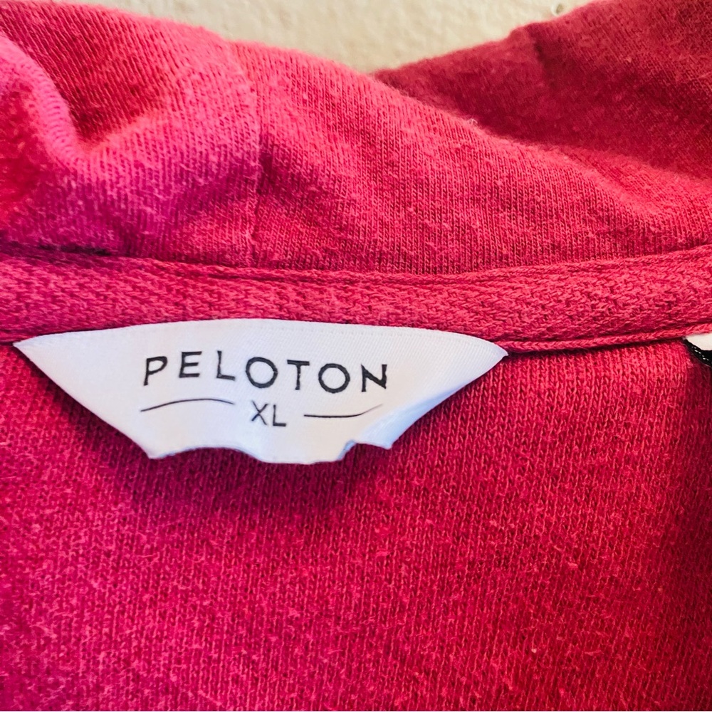 Peloton Burgundy Full Zip-Up Logo Hoodie, Womens XL - Picture 5 of 7
